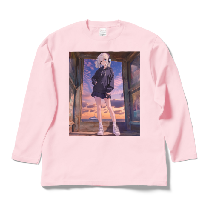 ロングスリーブTシャツ - L - ライトピンク