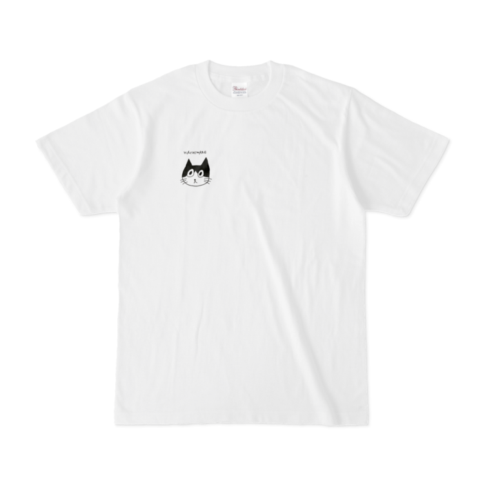 ハチワレ猫Tシャツ - S - 白