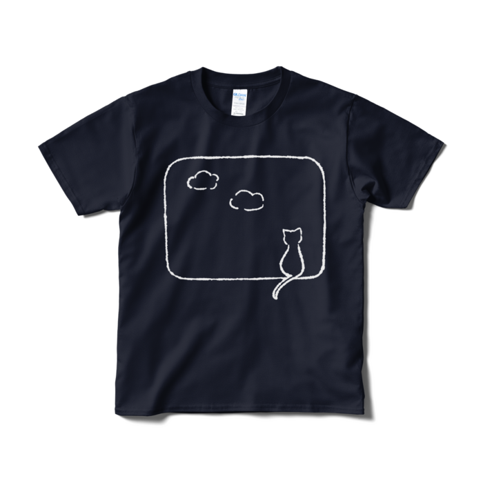 Tシャツ(白) - S - ネイビー