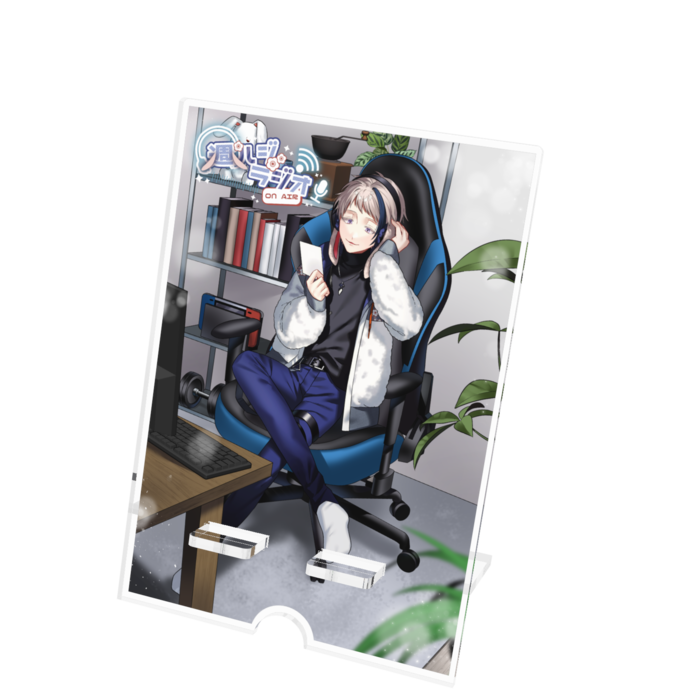 アクリルスマホスタンド - 100x160mm(ケーブル穴あり)