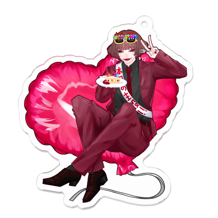 アクリルキーホルダー（コーティング） - 70 x 70 (mm)