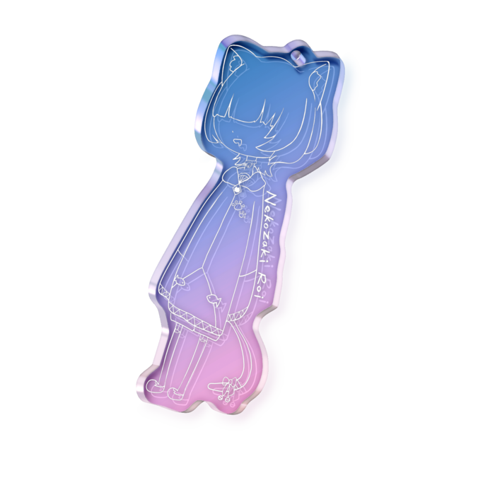 オーロラアクリルキーホルダー - 70 × 70mm