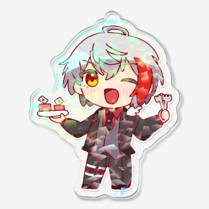 ホログラムアクリルキーホルダー - 70 × 70mm