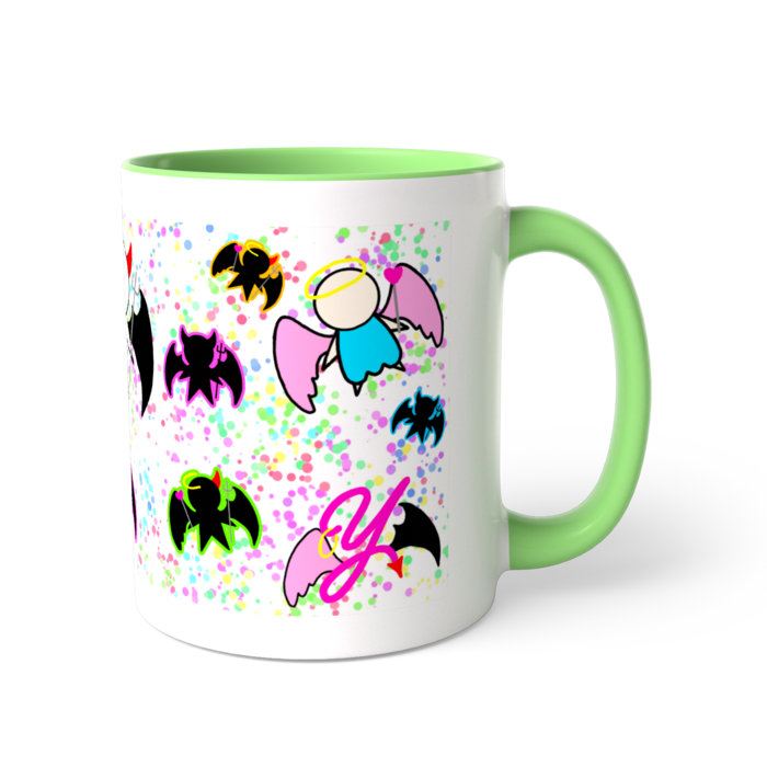 【グリーン】ツートンカラーマグカップ