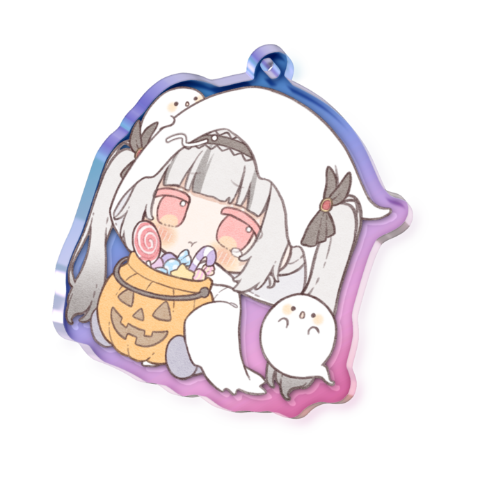 オーロラアクリルキーホルダー - 50 × 50mm