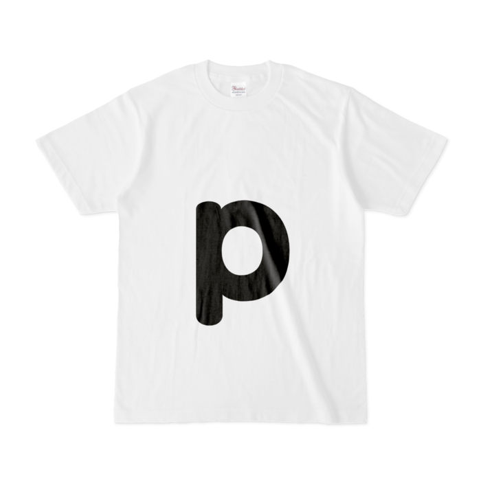 「p」（小文字）Tシャツ - S - 白