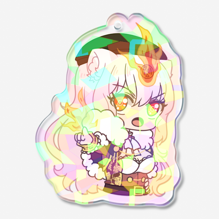 ホログラムアクリルキーホルダー - 50 × 50mm