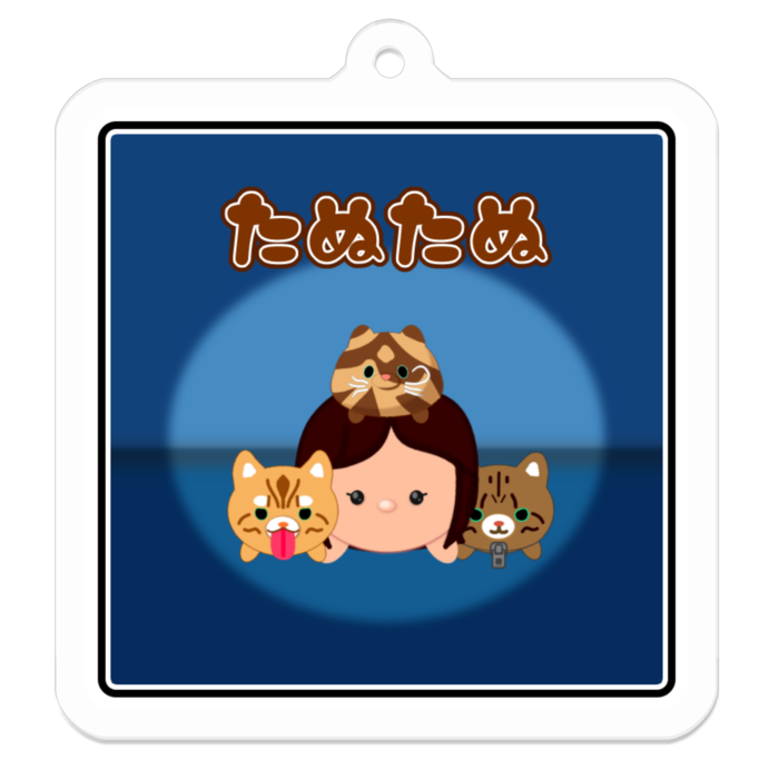 アクリルキーホルダー（コーティング） - 50 x 50 (mm)