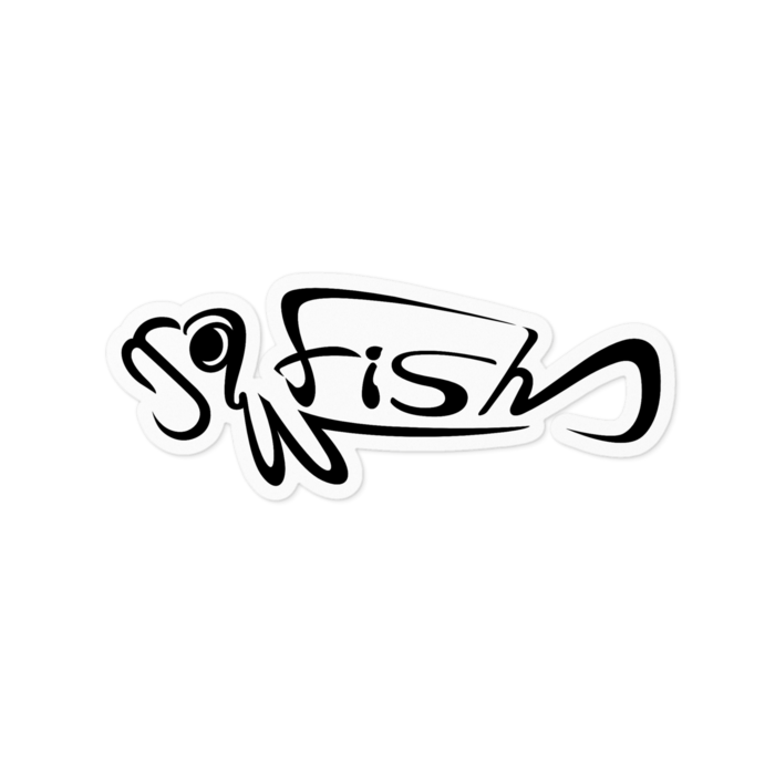 ステッカー(ホワイト) - 100 x 100 (mm)bk