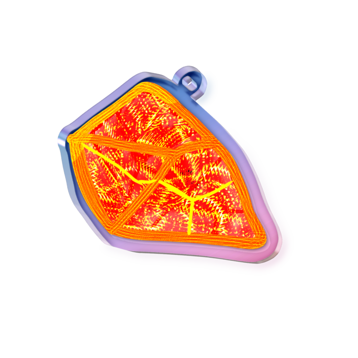 オーロラアクリルキーホルダー - 50 × 50mm