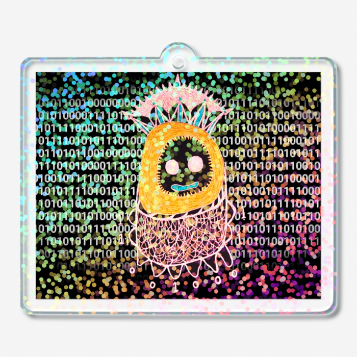 ホログラムアクリルキーホルダー - 50 × 50mm