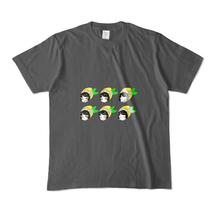 カラーTシャツ(濃色) - M - 両面 - チャコール