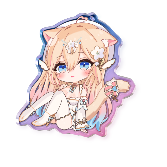 オーロラアクリルキーホルダー - 70 × 70mm