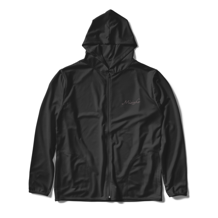 ジップパーカー - XL - ブラック
