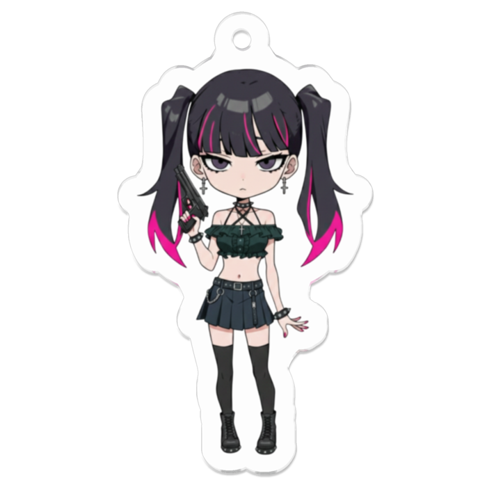 アクリルキーホルダー（コーティング） - 50 x 50 (mm)