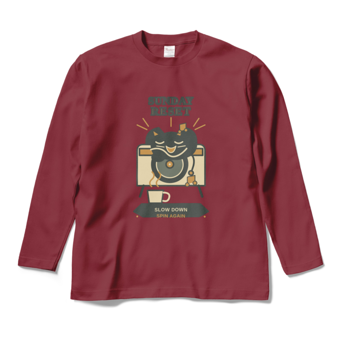ロングスリーブTシャツ - M - バーガンディ