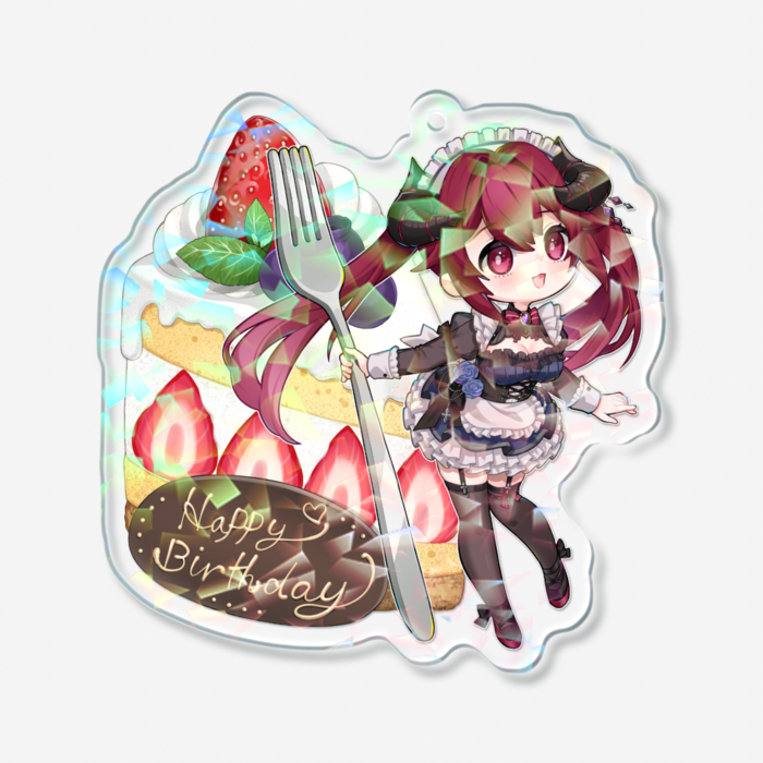 ホログラムアクリルキーホルダー - 70 × 70mm