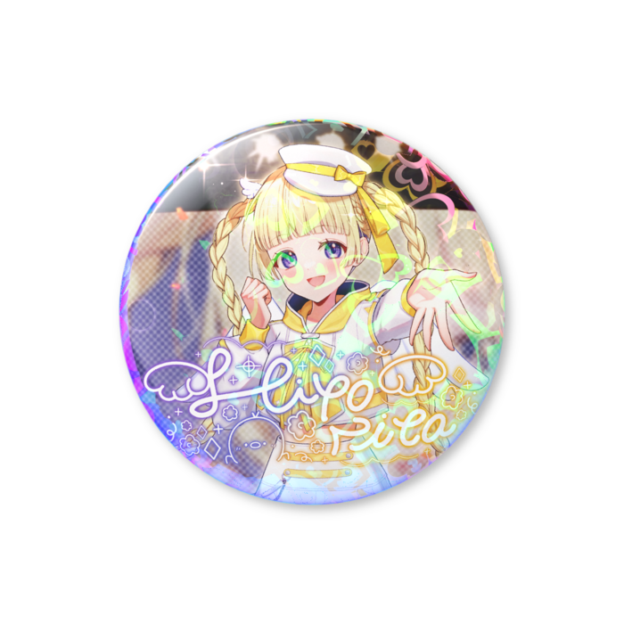 ホログラム缶バッジ (56mm - ハート)