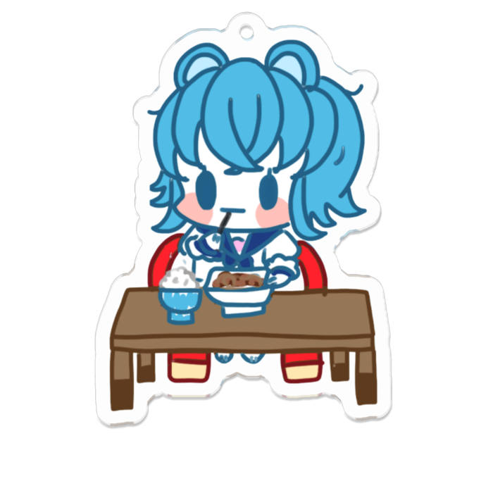 ごはんたいむアクリルキーホルダー - 70 x 70 (mm)