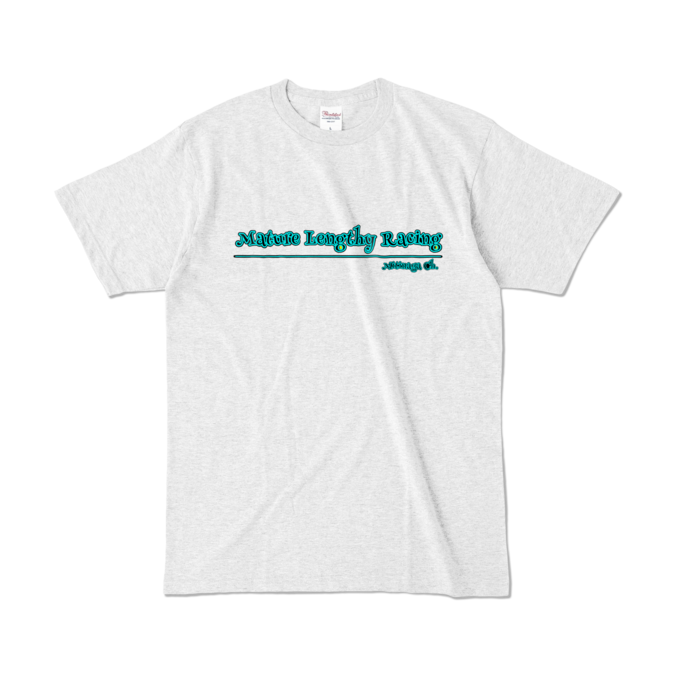 チーム名のみカラーTシャツ - L - アッシュ (淡色)