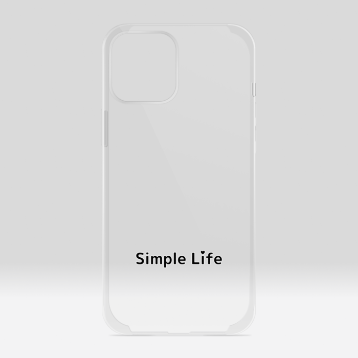 クリアiPhoneケースA　Simple Life❤　iPhone 12ProMax