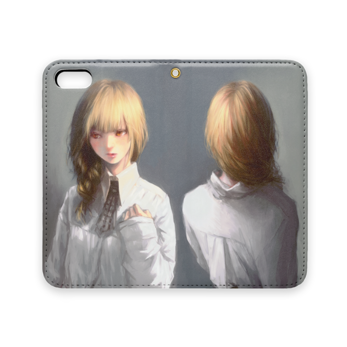 手帳型iPhoneケース(ベルトなし) - iPhone 5 / 5s / SE - ストラップ穴 あり