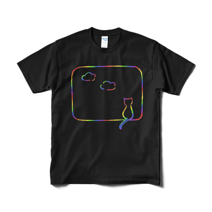 Tシャツ(カラフル) - M - ブラック