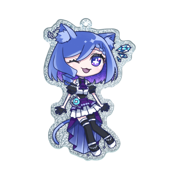 【初期衣装】ラメアクリルキーホルダー - 70 × 70mm