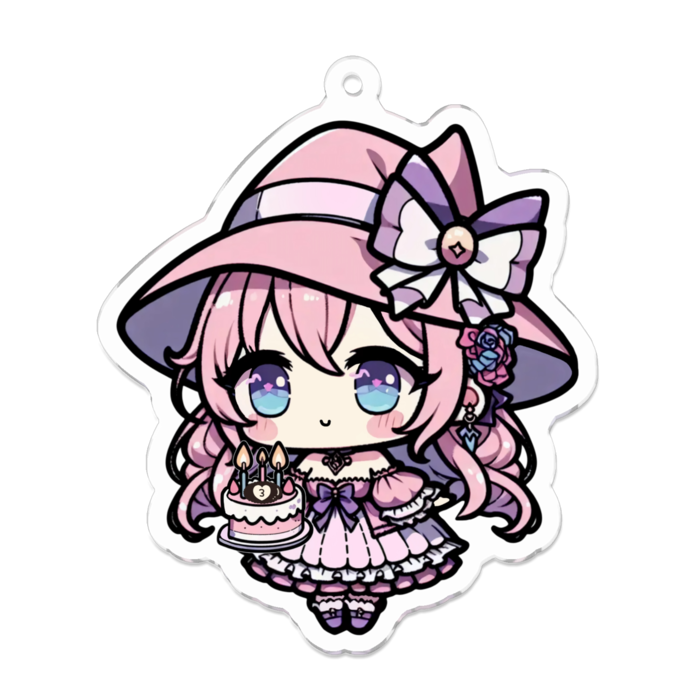 アクリルキーホルダー（コーティング） - 70 x 70 (mm)