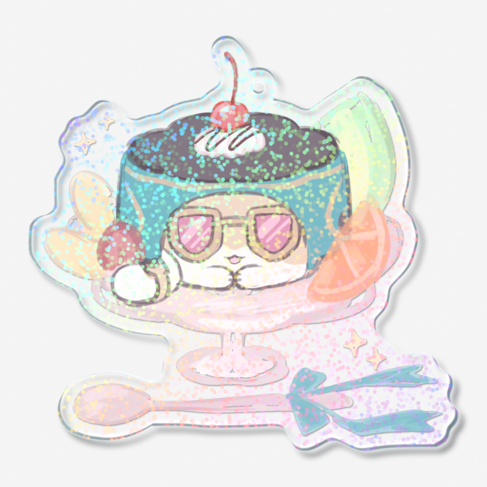 ホログラムアクリルキーホルダー - 70 × 70mm