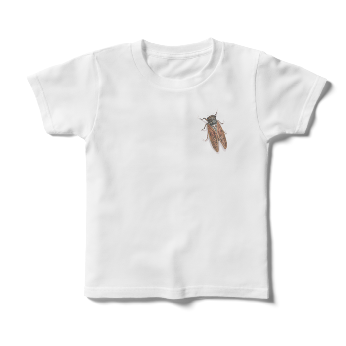 胸に蝉 - キッズTシャツ - 120cm