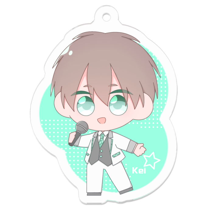 アクリルキーホルダー（コーティング） - 50 x 50 (mm)