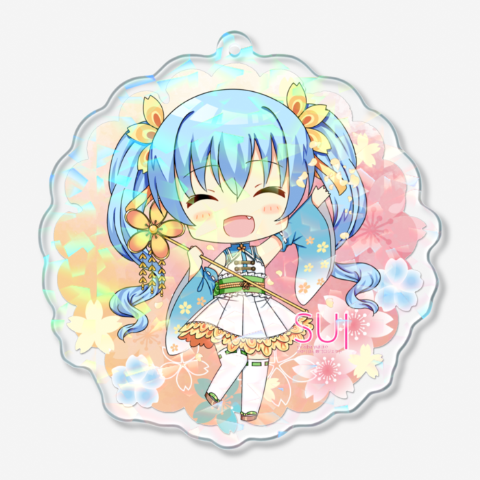 ホログラムアクリルキーホルダー - 70 × 70mm