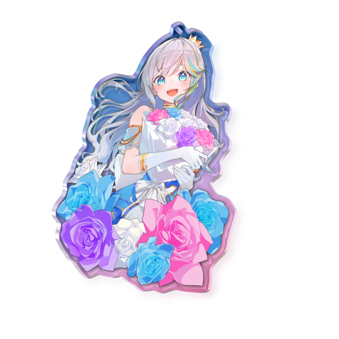 オーロラアクリルキーホルダー - 100 × 100mm