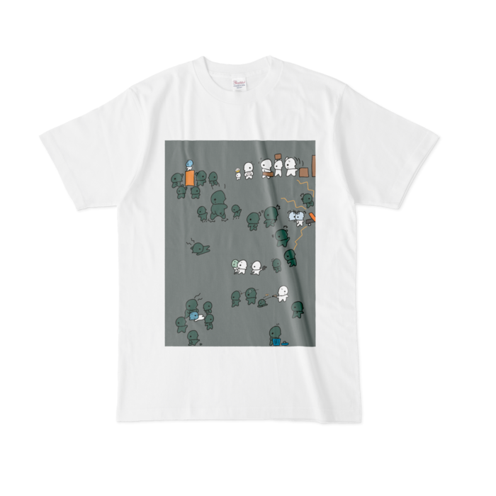 Tシャツ - L - 白 - チュンチュンハザード