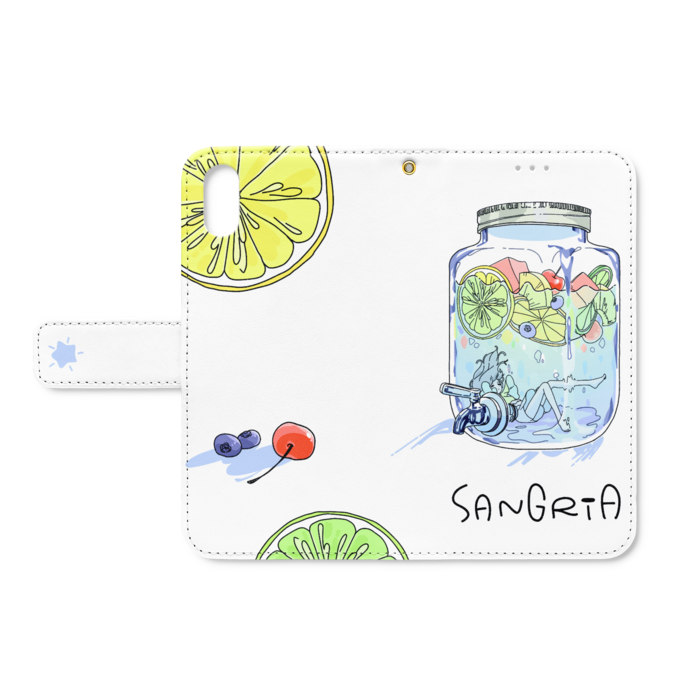 手帳型iPhoneケース - iPhone XS / X - ストラップ穴 あり