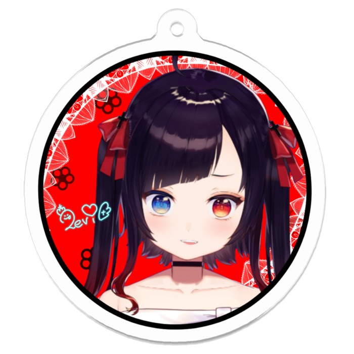 【赤】漆黒キーホルダー
