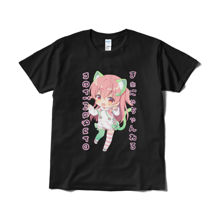 まぁにゃTシャツ - L - ブラック