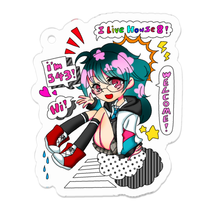 アクリルキーホルダー - 50 x 50 (mm)