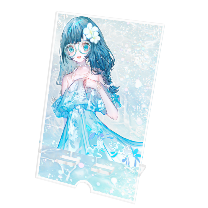 アクリルスマホスタンド - 100x160mm(ケーブル穴あり)