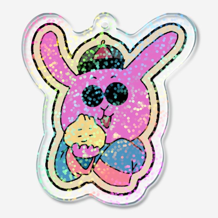 ホログラムアクリルキーホルダー - 50 × 50mm