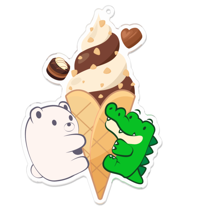 アクリルキーホルダー - 100 x 100 (mm)