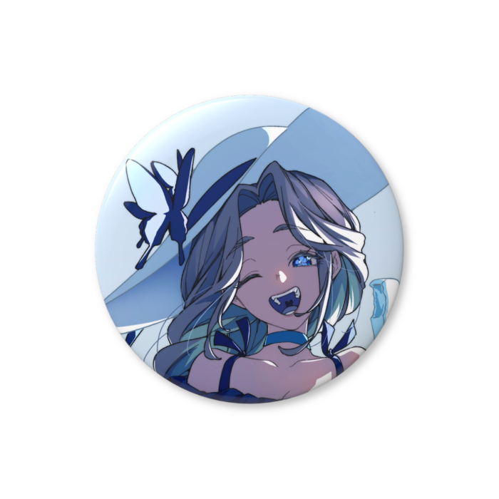 夏イラスト2026_アップ 缶バッジ - 76mm