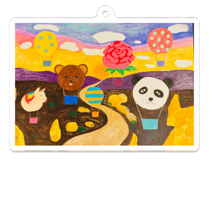 アクリルキーホルダー（コーティング） - 70 x 70 (mm)