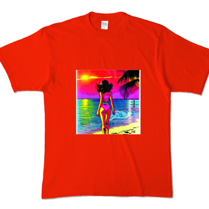 カラーTシャツ - XL - レッド (濃色)