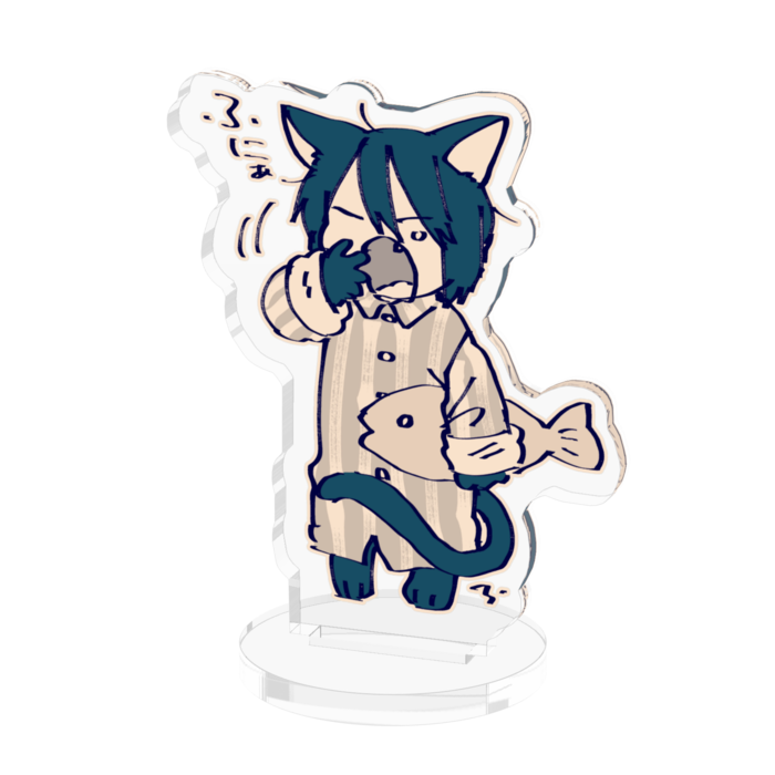 ねこげりすけ【A】50x50mm