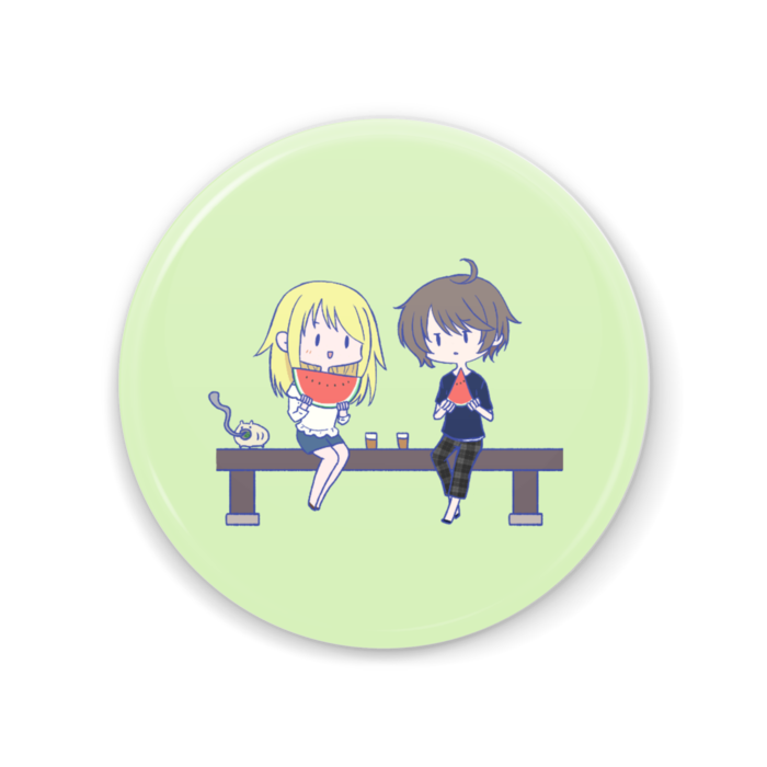 缶ミラー - 56mm　スイカ（黄緑）