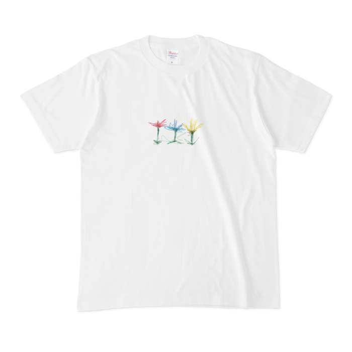 デジタルの海を泳いでいるTシャツ - M - 白