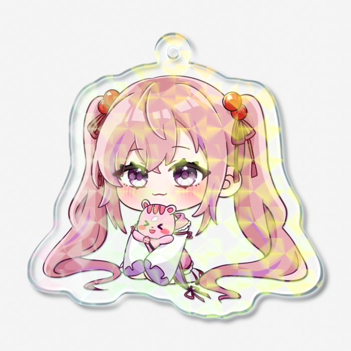 ホログラムアクリルキーホルダー - 50 × 50mm