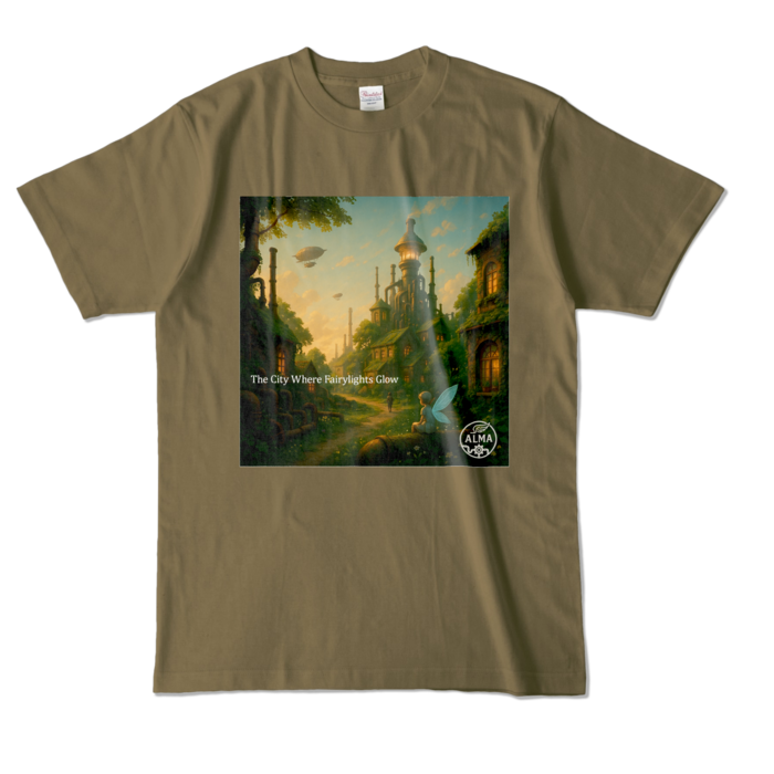 カラーTシャツ - L - オリーブ (濃色)